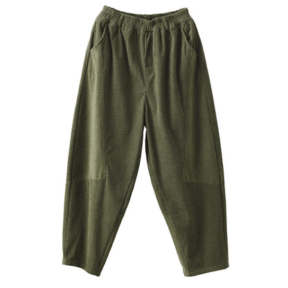 Retro Corduroy Harlan Pants Female