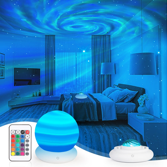 Northern Lights Projection Lamp Bedroom Star Light Remote Control Flame