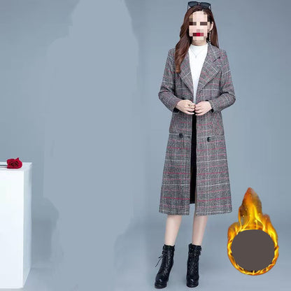 New Mid-length Slim Temperament Fashion Style Children's Woolen Coat