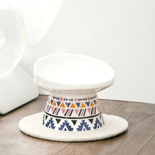 Ceramic cat bowl to protect the single bowl cat