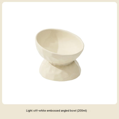 Ceramic High Leg Cervical Support Oblique Bowl