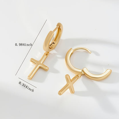 1 Pair Women's Dangle Earrings - Vintage Hip-Hop Punk Style, Simple Ear Cuffs - Copper (Nickel Free Plating) - All Season Wear | Daily Occasion | Lightweight Design