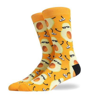 Fashion Creative Hamburger Pizza Alien Men Socks Cute Series