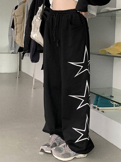 Women's Star Embroidered Wide Leg Guards