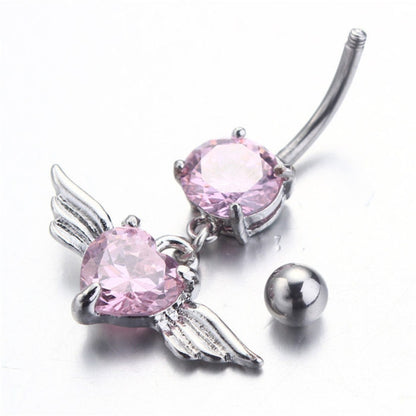 Herzförmiger Bauchnabelpiercing-Schmuck für den menschlichen Körper 