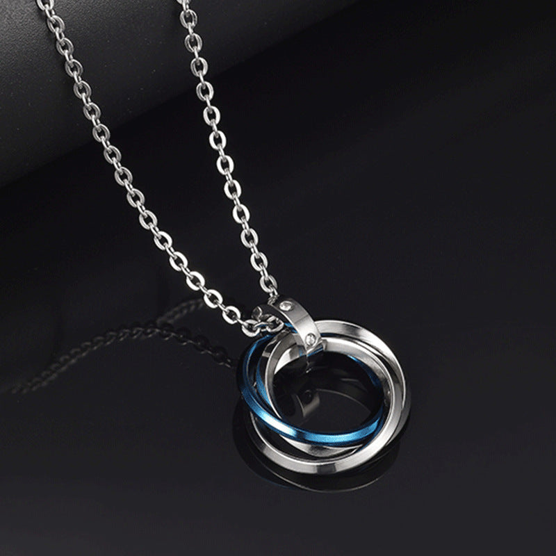 Hip-Hop-Halskette aus Titanstahl – Schwarze O-Kette, 60 cm – Herrenschmuck