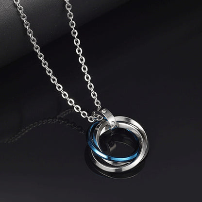 Hip-Hop-Halskette aus Titanstahl – Schwarze O-Kette, 60 cm – Herrenschmuck