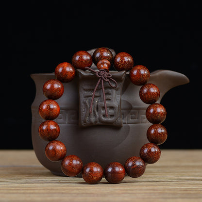 Zambian Blood Sandalwood Buddhist Bead Bracelet, Old Material, Small-Leaf Rosewood, High-Density Golden Star, Wholesale Prayer Bead Wooden Bracelet, Cultural and Artistic Crafts Manufacturer