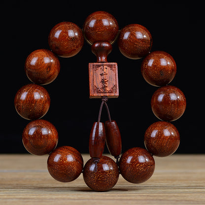 Zambian Blood Sandalwood Buddhist Bead Bracelet, Old Material, Small-Leaf Rosewood, High-Density Golden Star, Wholesale Prayer Bead Wooden Bracelet, Cultural and Artistic Crafts Manufacturer