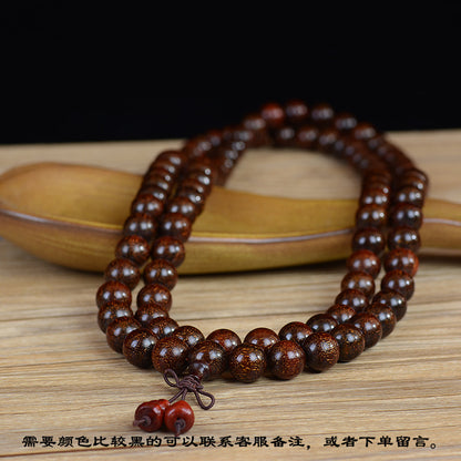 Zambian Blood Sandalwood Buddhist Bead Bracelet, Old Material, Small-Leaf Rosewood, High-Density Golden Star, Wholesale Prayer Bead Wooden Bracelet, Cultural and Artistic Crafts Manufacturer