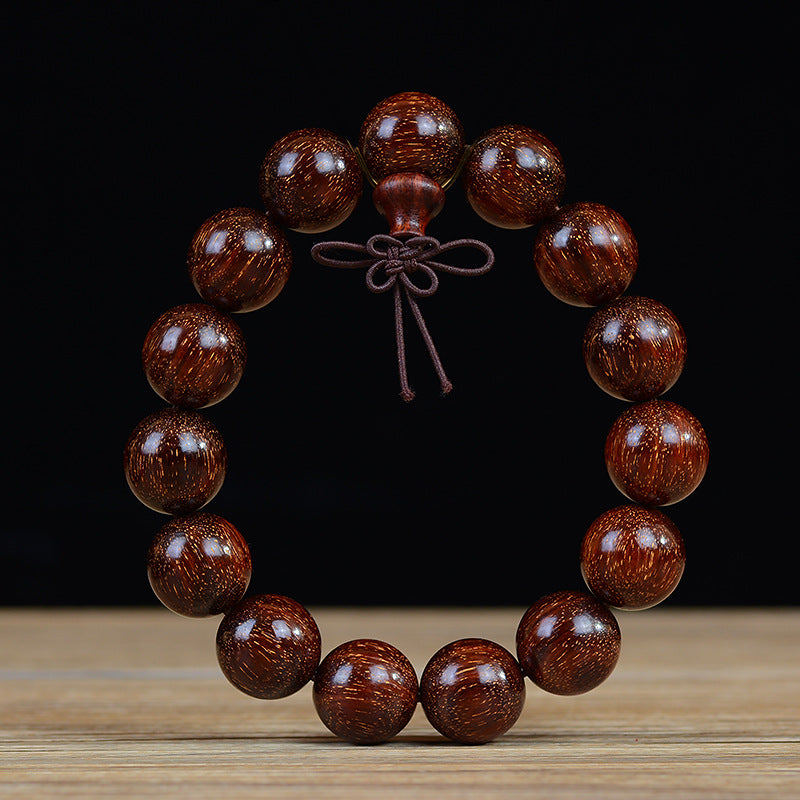 Zambian Blood Sandalwood Buddhist Bead Bracelet, Old Material, Small-Leaf Rosewood, High-Density Golden Star, Wholesale Prayer Bead Wooden Bracelet, Cultural and Artistic Crafts Manufacturer