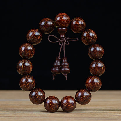Zambian Blood Sandalwood Buddhist Bead Bracelet, Old Material, Small-Leaf Rosewood, High-Density Golden Star, Wholesale Prayer Bead Wooden Bracelet, Cultural and Artistic Crafts Manufacturer
