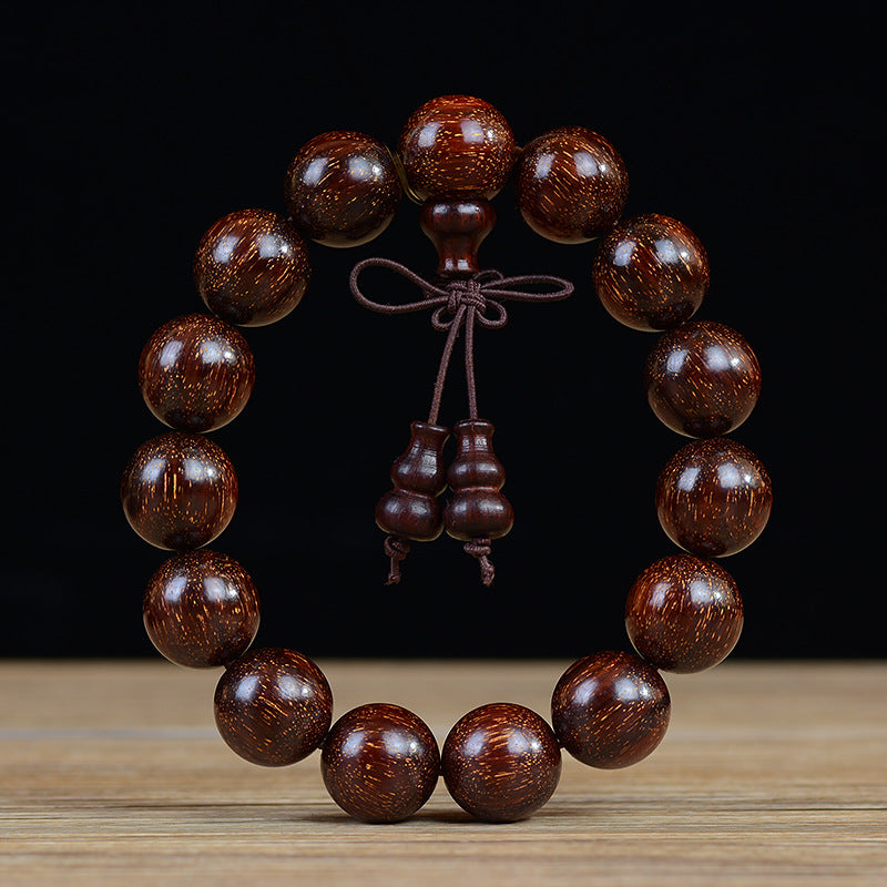 Zambian Blood Sandalwood Buddhist Bead Bracelet, Old Material, Small-Leaf Rosewood, High-Density Golden Star, Wholesale Prayer Bead Wooden Bracelet, Cultural and Artistic Crafts Manufacturer