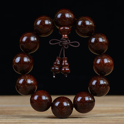 Zambian Blood Sandalwood Buddhist Bead Bracelet, Old Material, Small-Leaf Rosewood, High-Density Golden Star, Wholesale Prayer Bead Wooden Bracelet, Cultural and Artistic Crafts Manufacturer