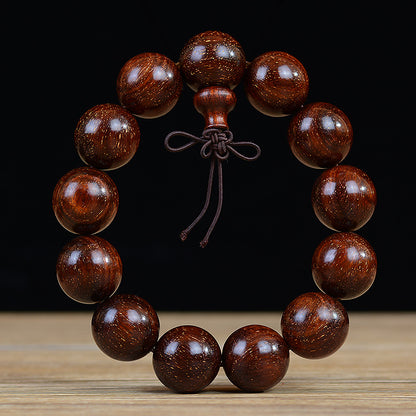 Zambian Blood Sandalwood Buddhist Bead Bracelet, Old Material, Small-Leaf Rosewood, High-Density Golden Star, Wholesale Prayer Bead Wooden Bracelet, Cultural and Artistic Crafts Manufacturer