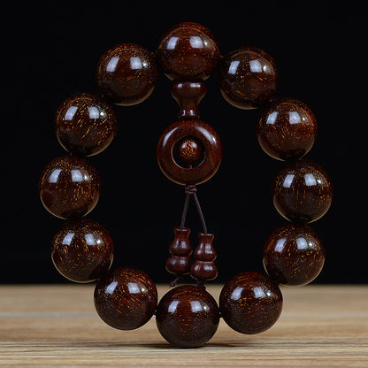 Zambian Blood Sandalwood Buddhist Bead Bracelet, Old Material, Small-Leaf Rosewood, High-Density Golden Star, Wholesale Prayer Bead Wooden Bracelet, Cultural and Artistic Crafts Manufacturer