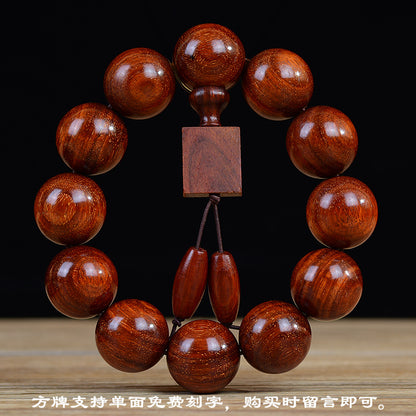 Zambian Blood Sandalwood Buddhist Bead Bracelet, Old Material, Small-Leaf Rosewood, High-Density Golden Star, Wholesale Prayer Bead Wooden Bracelet, Cultural and Artistic Crafts Manufacturer