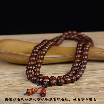 Zambian Blood Sandalwood Buddhist Bead Bracelet, Old Material, Small-Leaf Rosewood, High-Density Golden Star, Wholesale Prayer Bead Wooden Bracelet, Cultural and Artistic Crafts Manufacturer