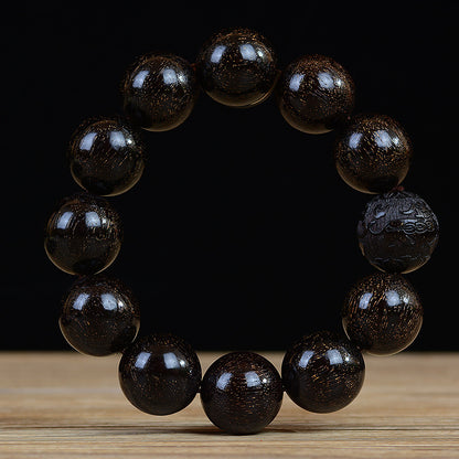 Zambian Blood Sandalwood Buddhist Bead Bracelet, Old Material, Small-Leaf Rosewood, High-Density Golden Star, Wholesale Prayer Bead Wooden Bracelet, Cultural and Artistic Crafts Manufacturer