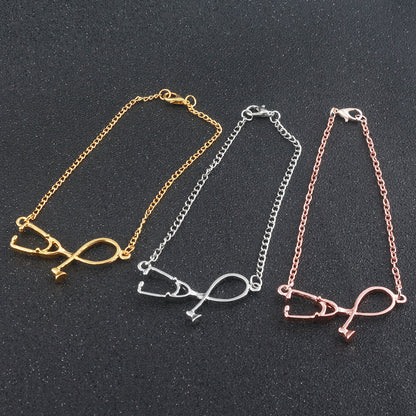 AliExpress Hot Mystery Doctor Creative Heart Love Stethoscope Bracelet Bracelet Nurse's Day Gift