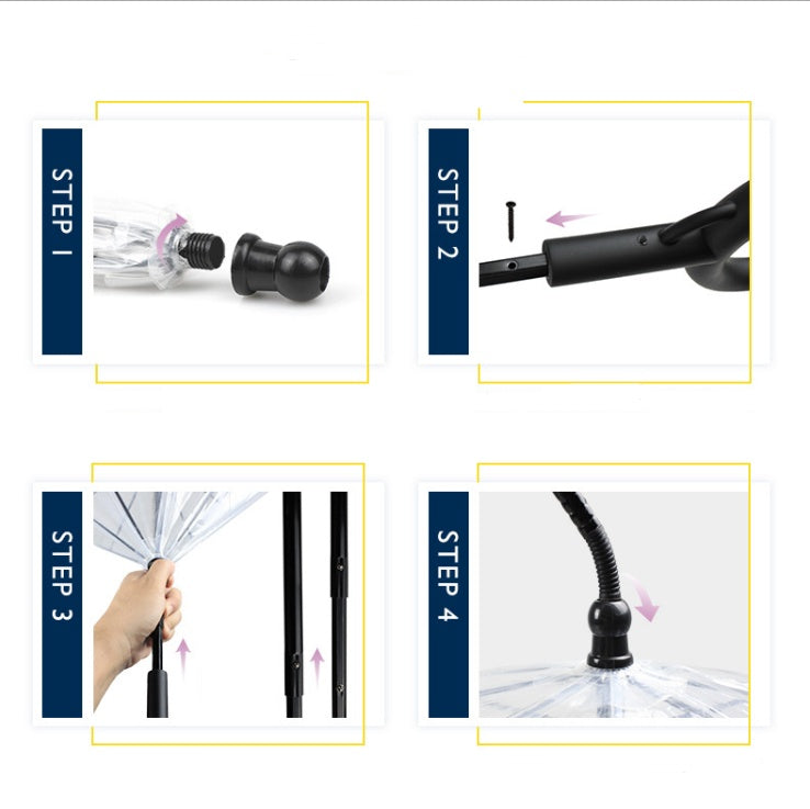 Bestseller: Transparenter, verstellbarer Haustier-Regenschirm (Typ C)