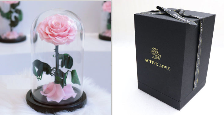 Glass Cover Tanabata Valentine's Day Immortal Rose Gift