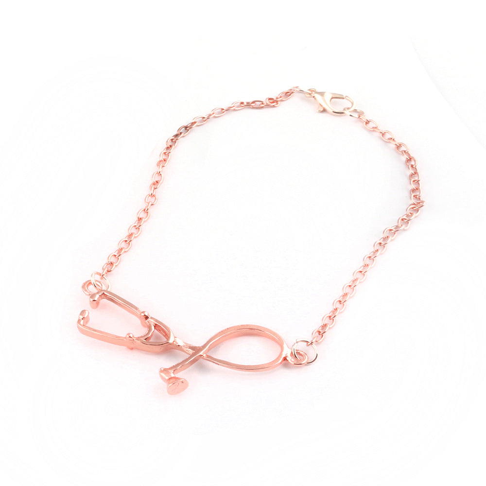 AliExpress Hot Mystery Doctor Creative Heart Love Stethoscope Bracelet Bracelet Nurse's Day Gift