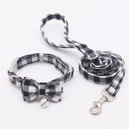 Cat Bell Collar Butterfly Bow Tie Pet Outing Optional Hand Holding Rope