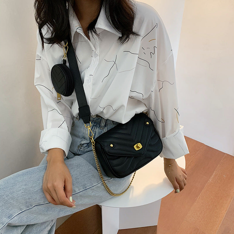 Small Fragrance Style Popular High-End Sense Chain Messenger Bag