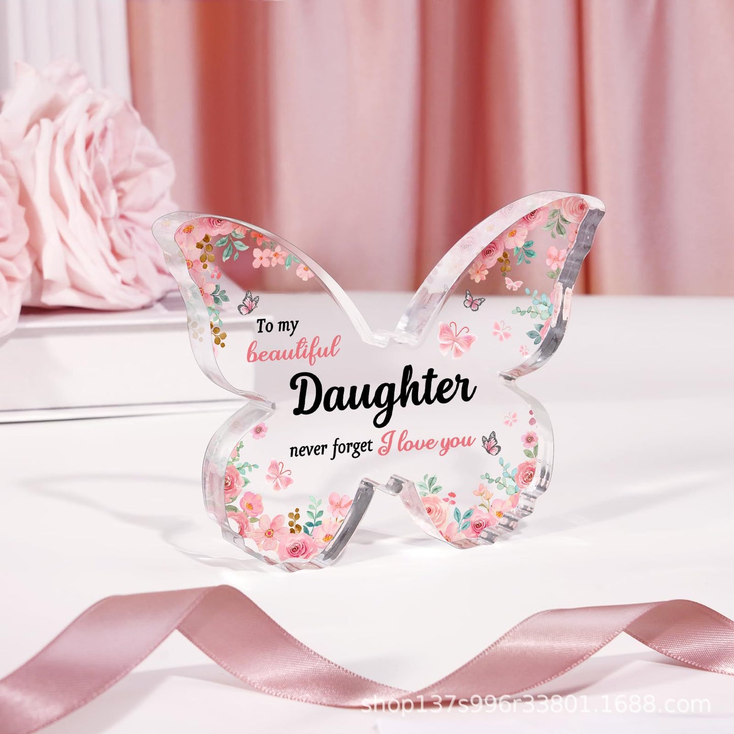 New Gift For Mother's Day Transparent Acrylic Butterfly Creative Desktop Decoration