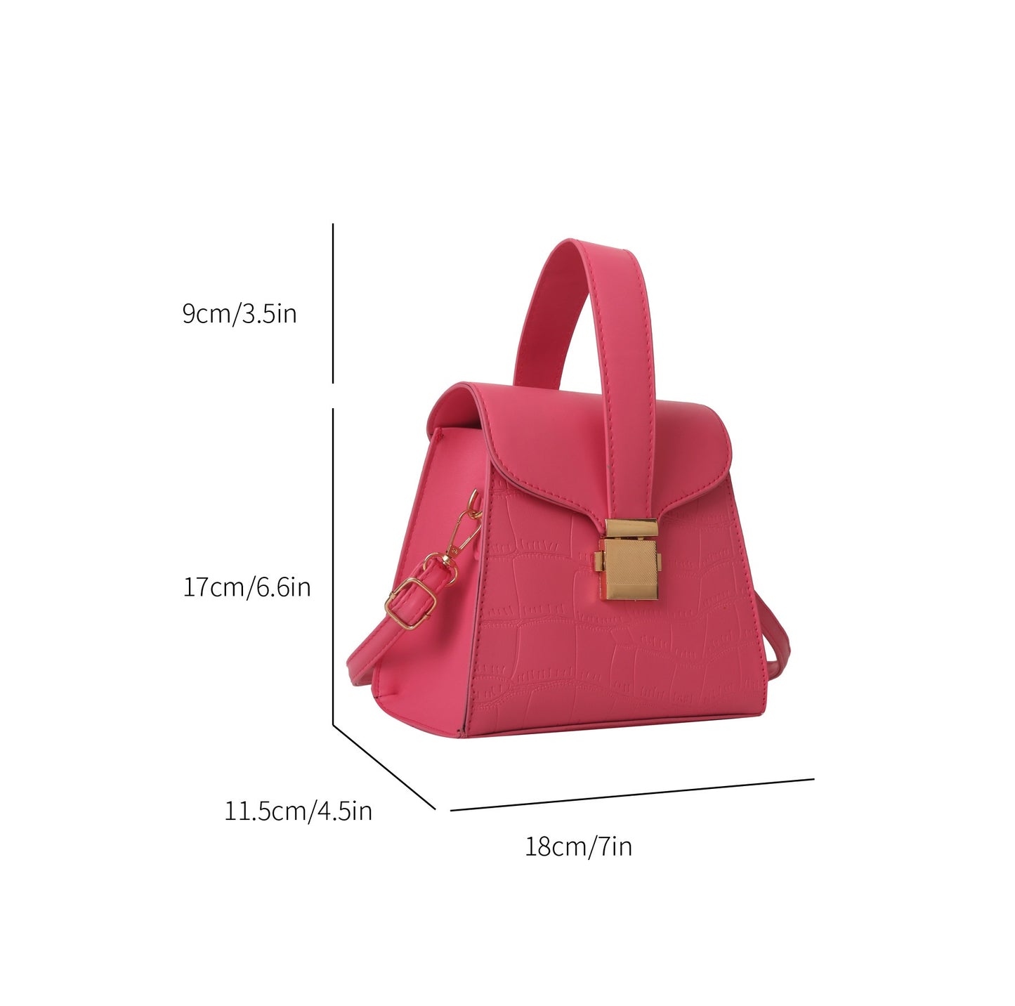 New All-match Shoulder Elegant Girls Crossbody Twist Lock Bag