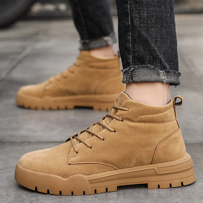 Men's solid color Martin boots