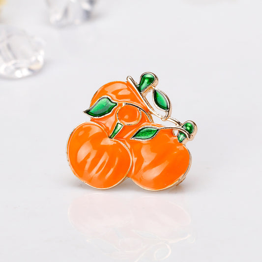 Fashionable High End Oil Painting Pumpkin Head Brooch