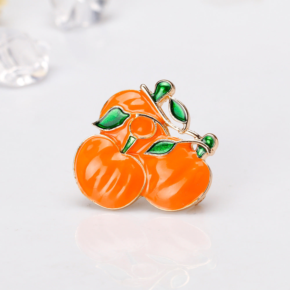 Fashionable High End Oil Painting Pumpkin Head Brooch