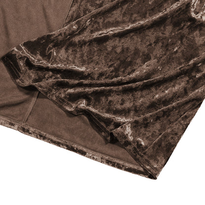 Long sleeve plus length velvet trench coat