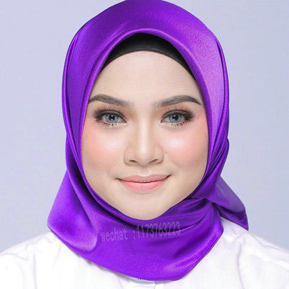 Satin Imitation Silk Scarf Shawl Ladies Headscarf