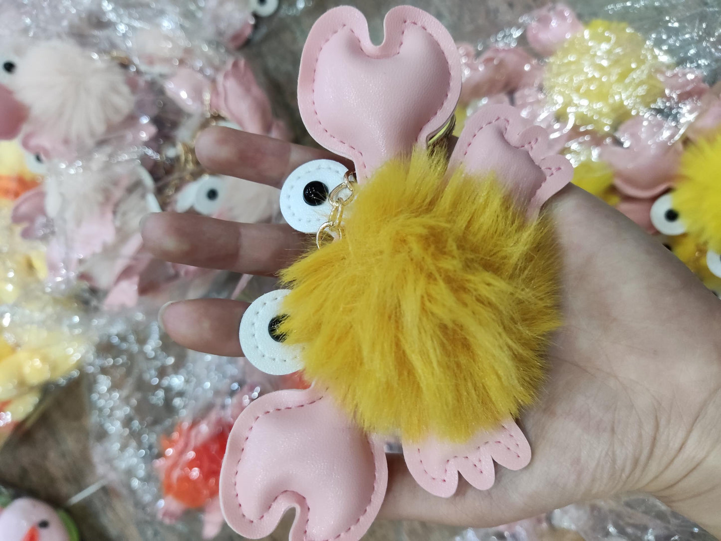 Cartoon Cute Crab Keychain Pendant