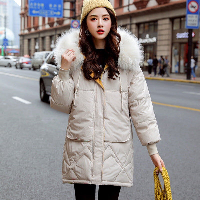 Mid-Length Casual Women's Cotton Coat