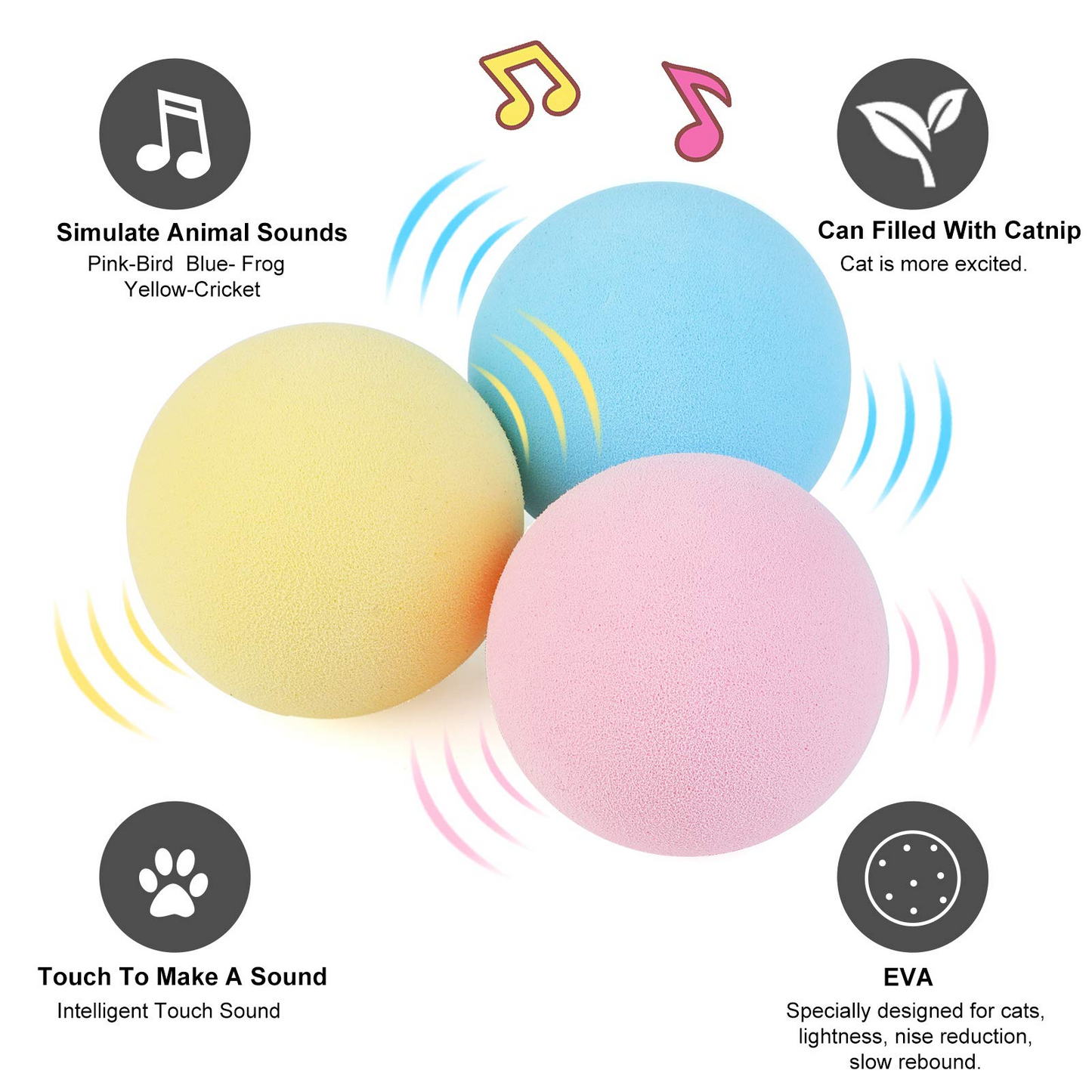 Gravity Called The Ball Mint Kitten Self-hey Toy
