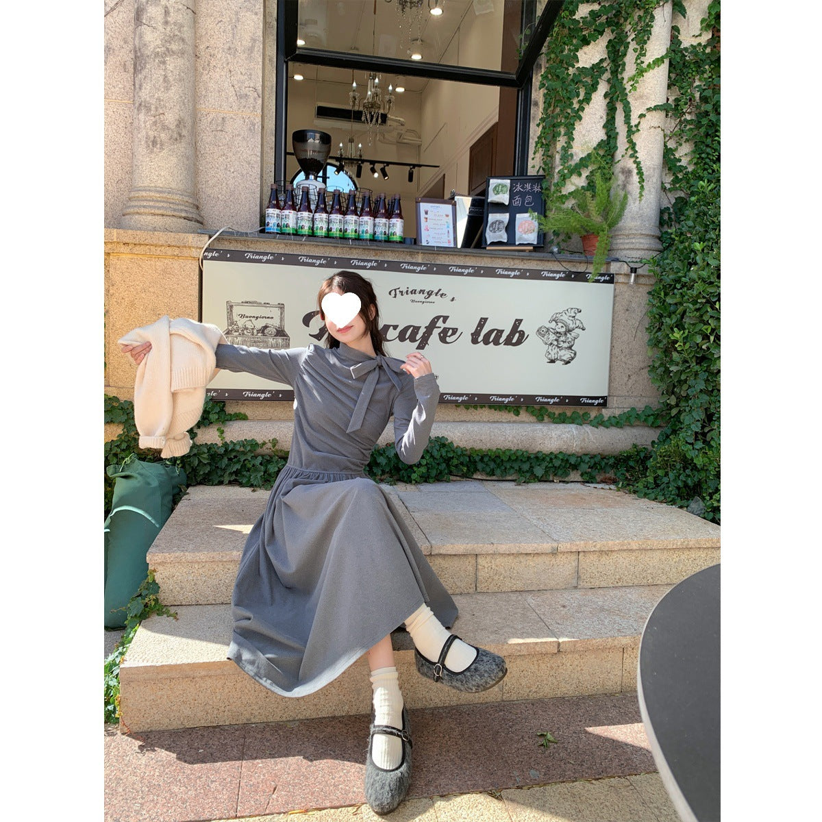 Figure-flattering Dress For Womenfitted At The Waist With A High Neckline