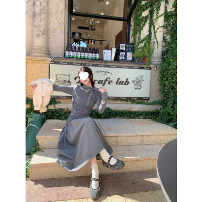 Figure-flattering Dress For Womenfitted At The Waist With A High Neckline