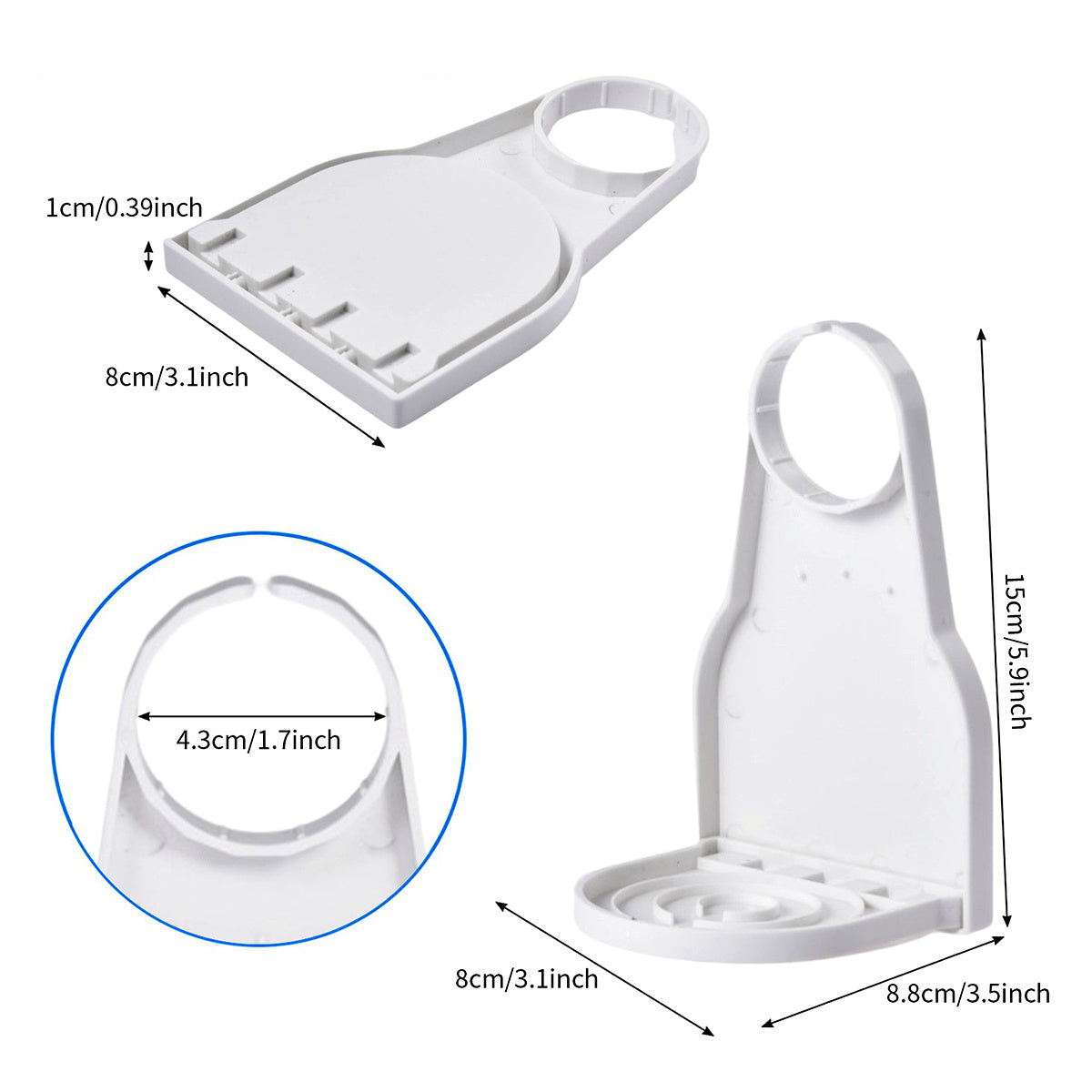 1pc/2pcs Laundry Detergent Cup Holder Detergent Drip Catcher, Portable Laundry Organizer Clip Tight On Laundry Bottle Spouts, No More Leaks Or Mess With Detergent And Fabric Softener In Laundry Room, Foldable Plastic Laundry