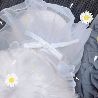 Korean White Sarong Dog Skirt