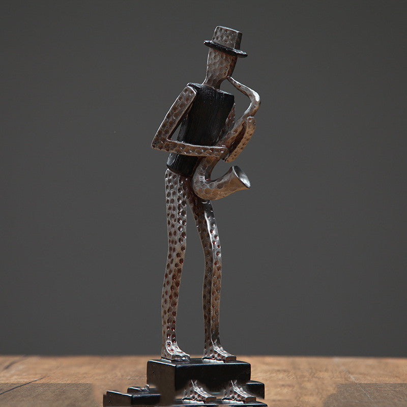 Nordic Musician Resin Figurine - Premium Wine Cabinet Decor | Luxury Home Office Ornament