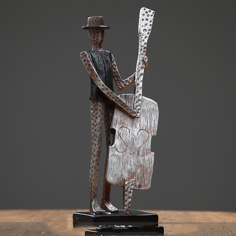 Nordic Musician Resin Figurine - Premium Wine Cabinet Decor | Luxury Home Office Ornament