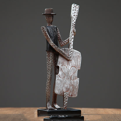 Nordic Musician Resin Figurine - Premium Wine Cabinet Decor | Luxury Home Office Ornament
