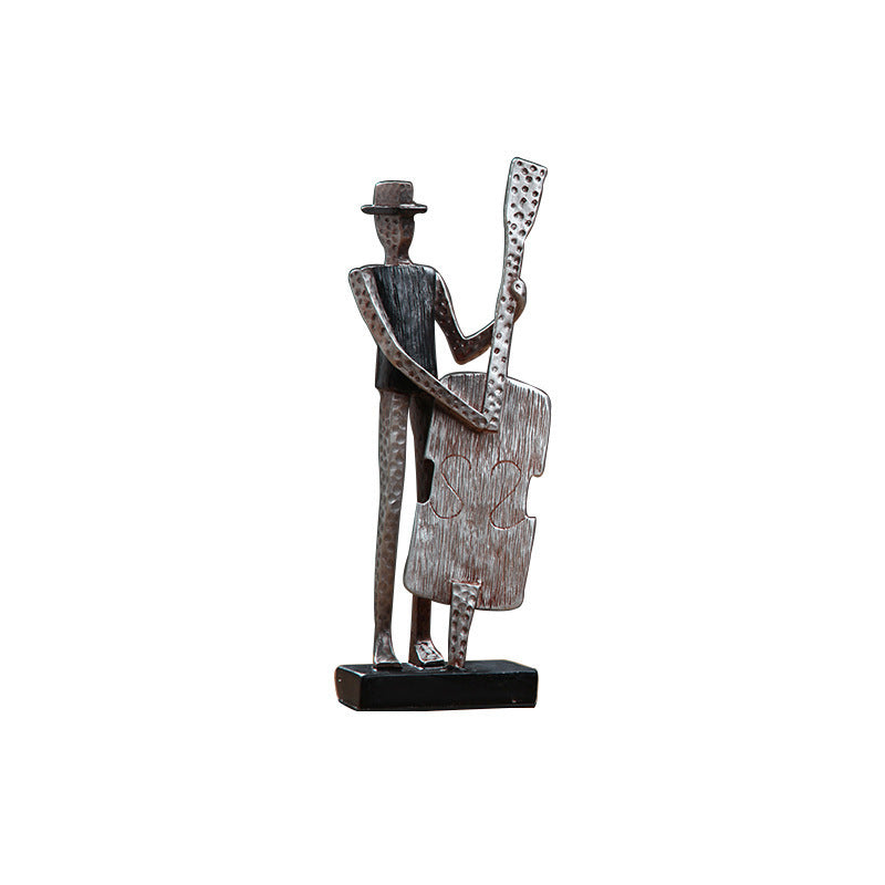 Nordic Musician Resin Figurine - Premium Wine Cabinet Decor | Luxury Home Office Ornament