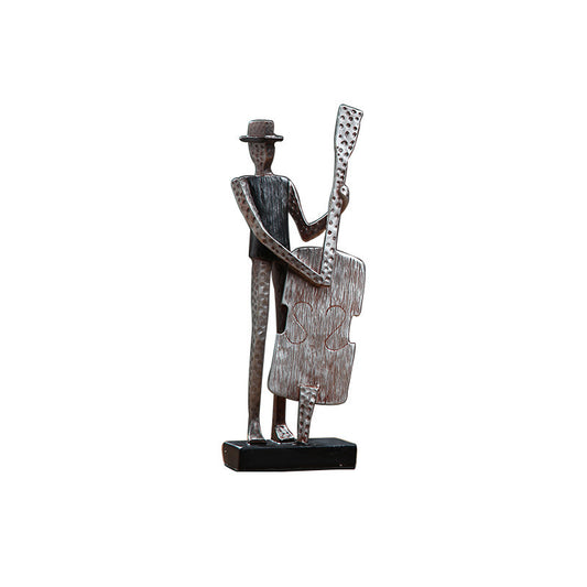 Nordic Musician Resin Figurine - Premium Wine Cabinet Decor | Luxury Home Office Ornament