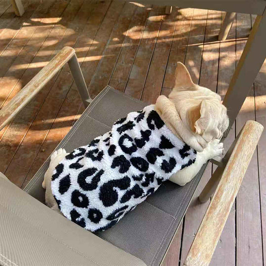 Cashmere thickened cow leopard vest