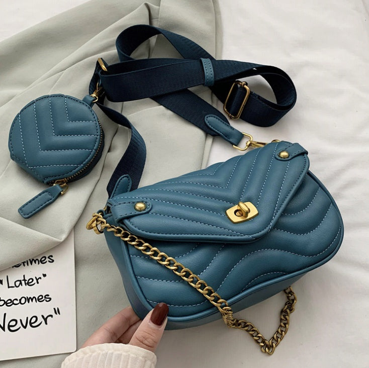 Small Fragrance Style Popular High-End Sense Chain Messenger Bag